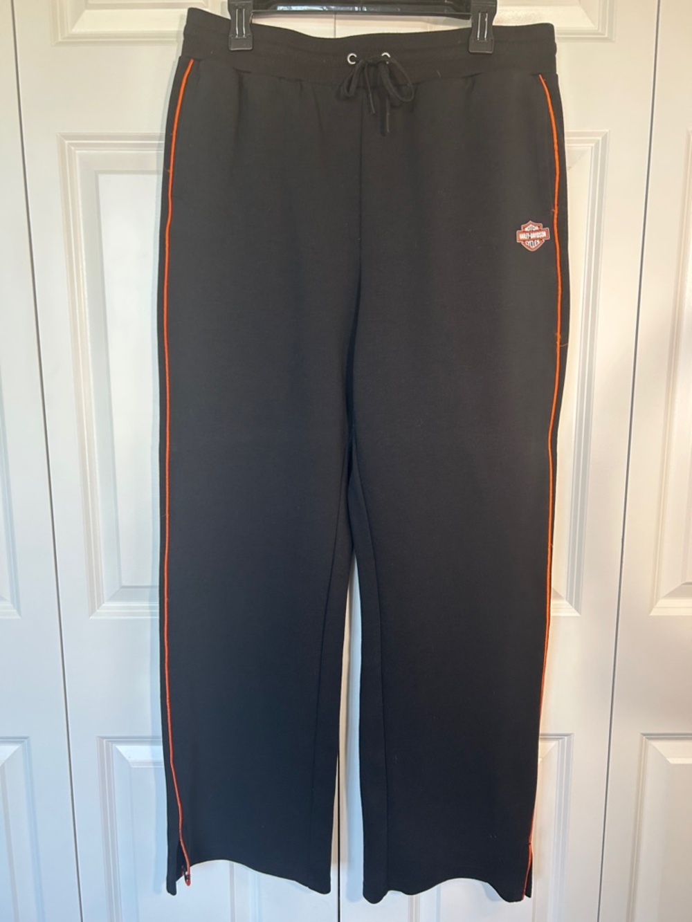 Harley-Davidson Black Joggers with Orange Piping